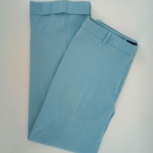 Ann Taylor Petites 2P Light Blue Trouser Pants Cotton Blend